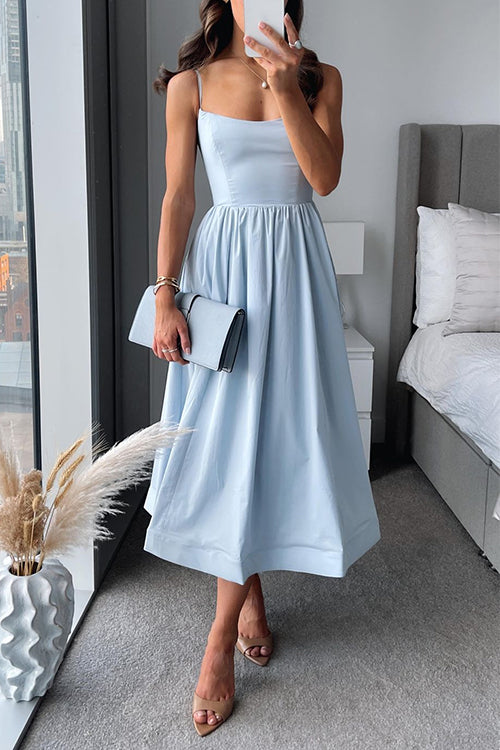 Light blue strap dress best sale